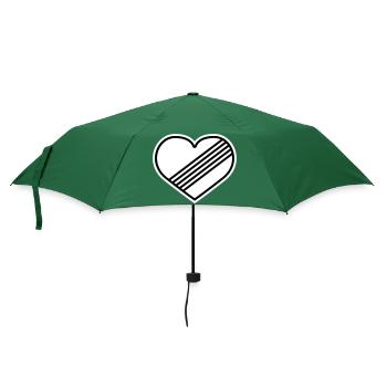 Vollgas Herz gegen Tempolimit - Regenschirm (klein) - Flaschengrün - Vorne