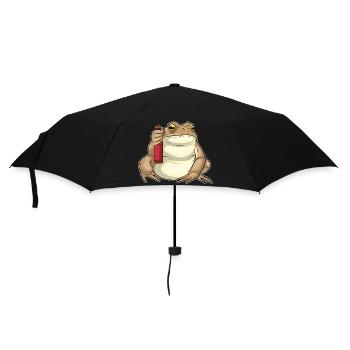 Frosch Flasche Bier - Regenschirm (klein) - Schwarz - Vorne