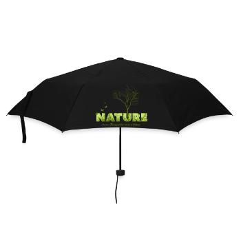 Vivid tree and nature motif for clothing - Umbrella (small) - black - Front