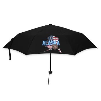 Alaska State United States Souvenir - Umbrella (small) - black - Front