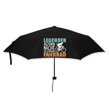 cyclist racing bike bicycle cyclist birthday - Umbrella (small) - black - Front