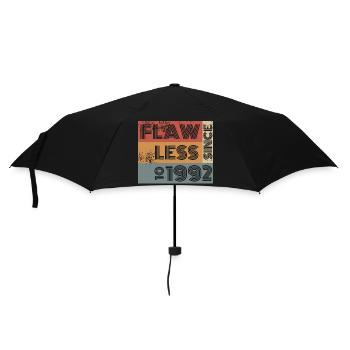 33. Geburtstag Flawless since 10/1992 - Regenschirm (klein) - Schwarz - Vorne