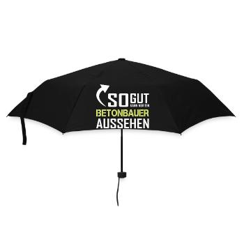 So gut kann nur ein Betonbauer aussehen - Regenschirm (klein) - Schwarz - Vorne