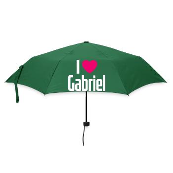 I Love Gabriel Pink Heart I Love Gabriel - Umbrella (small) - bottlegreen - Front