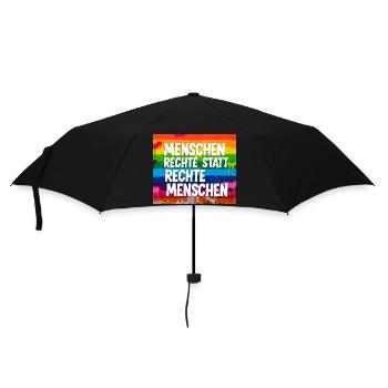 Human Rights Instead of Right-Wing People Statement - Umbrella (small) - black - Front