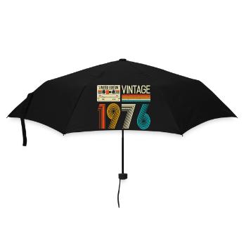 Vintage 1976 Limited Edition, 50. Geburtstagsgeschenke - Regenschirm (klein) - Schwarz - Vorne