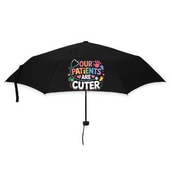 Unsere Patienten sind CutER - Regenschirm (klein) - Schwarz - Vorne