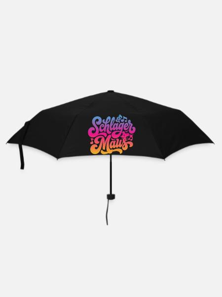 Schlager Maus - Schlagermaus - Schlagermusik - Regenschirm (klein) - Schwarz