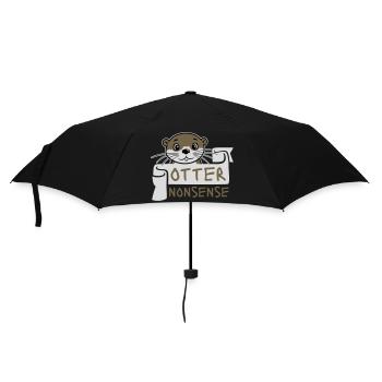 Otter Nonsense Lustig Wortspiel Otter Liebe Spruch - Regenschirm (klein) - Schwarz - Vorne