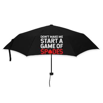 Card Game Spades of Spades Playing Card - Umbrella (small) - black - Front