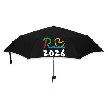 Rente 2026 - Ruhestand - Pension - Regenschirm (klein) - Schwarz - Vorne