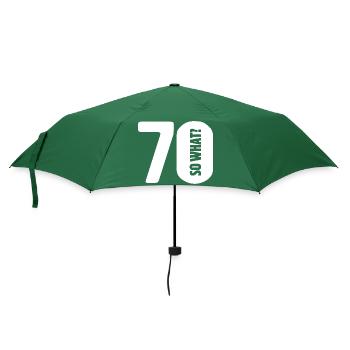 70 so what? Not so bad - birthday - Umbrella (small) - bottlegreen - Front