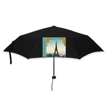 Affiche rétro de voyage de voyage à Paris - Parapluie standard - noir - Devant