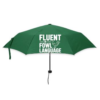 Fluent in Fowl Language - Umbrella (small) - bottlegreen - Front