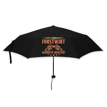 Waldarbeiter Zertifizierter 5 Sterne Forstwirt - Regenschirm (klein) - Schwarz - Vorne