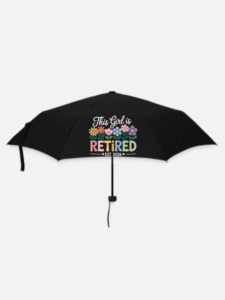 Pension | Pensioner 2026 | Retirement Pension - Umbrella (small) - black