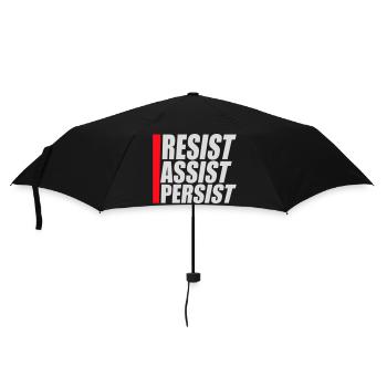 Résistez Assistez Persister Activisme Logo de motivation - Parapluie standard - noir - Devant