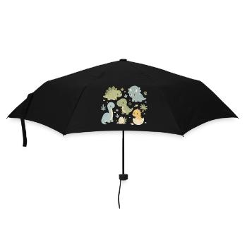 Cute Dinosaur Kids Design - Umbrella (small) - black - Front