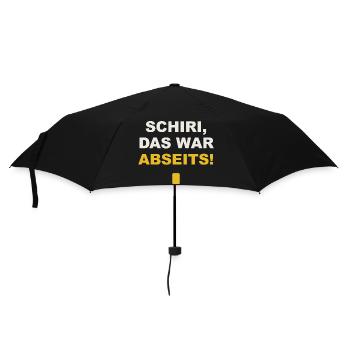 Schiri Das War Abseits - Regenschirm (klein) - Schwarz - Vorne