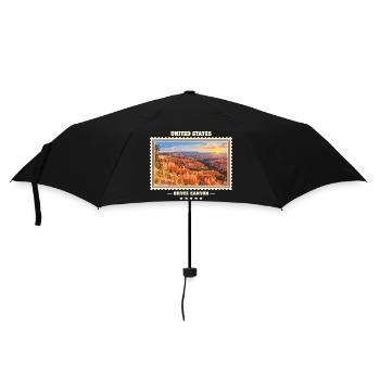 Vereinigte Staaten Bryce Canyon Vintage Reisemarke - Regenschirm (klein) - Schwarz - Vorne