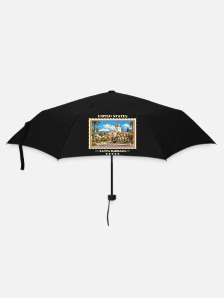 Vereinigte Staaten Santa Barbara Vintage Marke - Regenschirm (klein) - Schwarz
