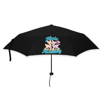 Zärtliches Duo - Regenschirm (klein) - Schwarz - Vorne