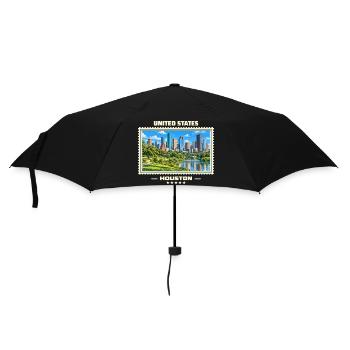 Vereinigte Staaten Houston Vintage Reisemarke - Regenschirm (klein) - Schwarz - Vorne