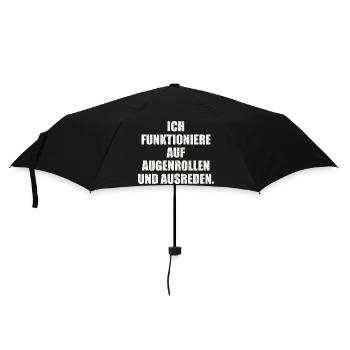 ICH FUNKTIONIERE AUF AUGENROLLEN - Regenschirm (klein) - Schwarz - Vorne