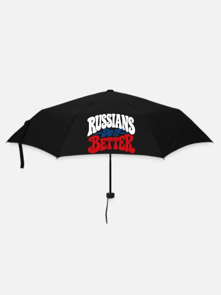 Russischer Stolz im Retro Design - Regenschirm (klein) - Schwarz