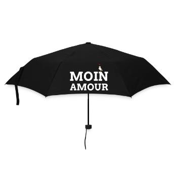 Moin amour | Moin Dear North Sea Couple Hamburg - Umbrella (small) - black - Front