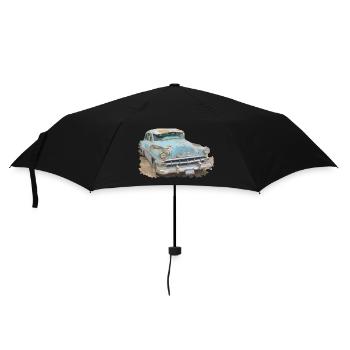 Vintage Car - Regenschirm (klein) - Schwarz - Vorne