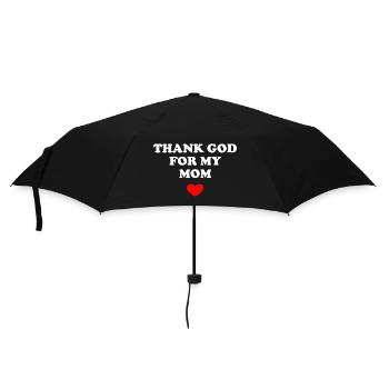 Thank God For My Mom - Regenschirm (klein) - Schwarz - Vorne