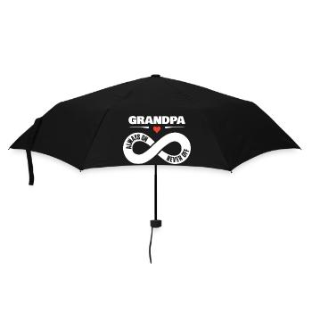 Grandpa Always On Never Off Opa Liebe Geschenk - Regenschirm (klein) - Schwarz - Vorne