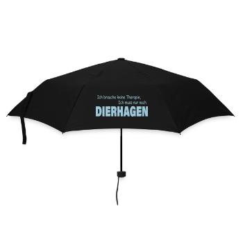 Therapie DIERHAGEN - Regenschirm (klein) - Schwarz - Vorne