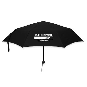 Bauleiter Spruch Baustelle Fun Bauleiter Geschenk - Regenschirm (klein) - Schwarz - Vorne