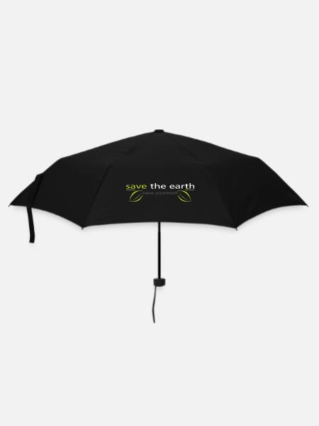 save_the_earth - Regenschirm (klein) - Schwarz