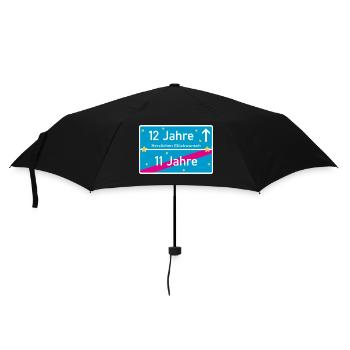 12 Jahre Ortsschild Herzlichen Glückwunsch Türkis - Regenschirm (klein) - Schwarz - Vorne