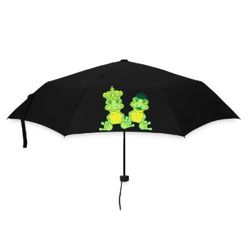 prinz koenig froschkoenig paar paerchen liebe verl - Regenschirm (klein) - Schwarz - Vorne