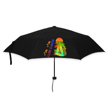 Love Karibik - Regenschirm (klein) - Schwarz - Vorne