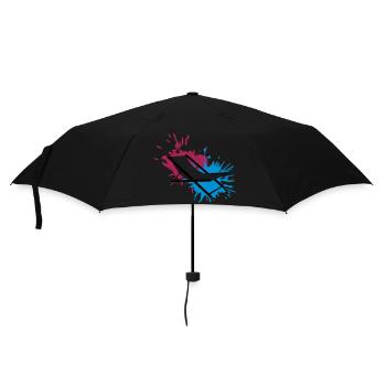chaise plage couleur éclaboussures gouttes taches liegestu - Parapluie standard - noir - Devant