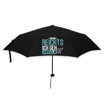 Mir Reichts ich geh Spruch Angeln Geschenk - Regenschirm (klein) - Schwarz - Vorne
