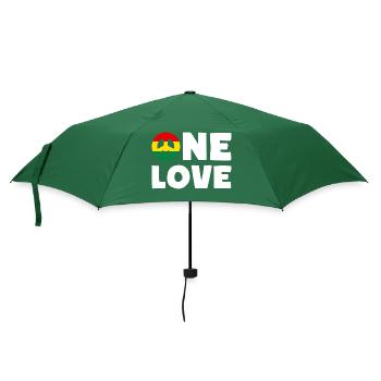 ONE LOVE Peace Jamaica Reggae Rastafari - Parapluie standard - vert bouteille - Devant
