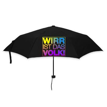 WIRR IST DAS VOLK - Regenschirm (klein) - Schwarz - Vorne