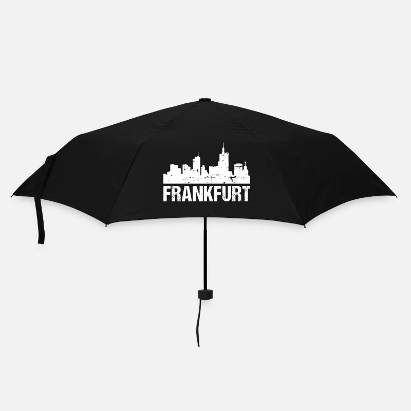 Frankfurt Vintage Skyline - Regenschirm (klein) - Schwarz