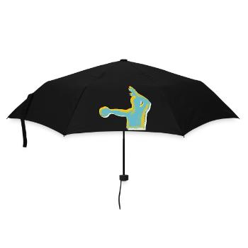 Handball Player Design - Umbrella (small) - black - Front