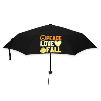 Peace Love Fall Happy Fall - Umbrella (small) - black - Front