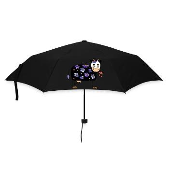 Kuh - Regenschirm (klein) - Schwarz - Vorne