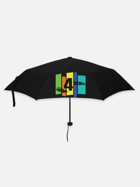 Kind vier Jahre alt - Regenschirm (klein) - Schwarz