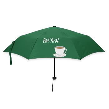 First Coffee - Coffee Design - Umbrella (small) - bottlegreen - Front