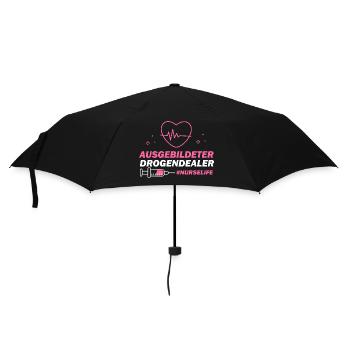 Nurse Life, Krankenschwester, Pflegekraft - Regenschirm (klein) - Schwarz - Vorne